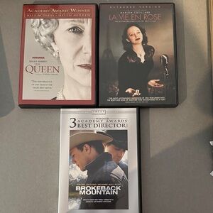 DVD Movie Collection: The Queen, La Vie En Rose, Brokeback Mountain